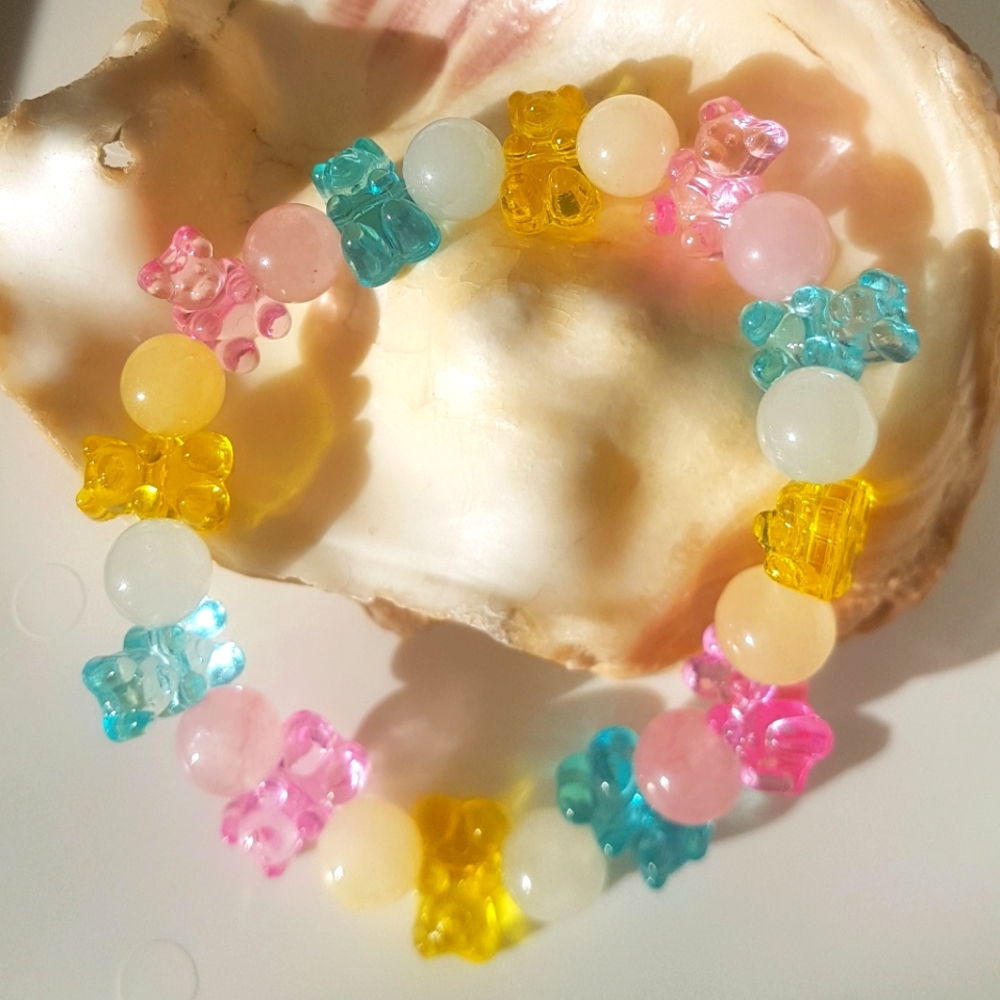 🐻 Kunzite Mixed Gummy Bear Bracelet